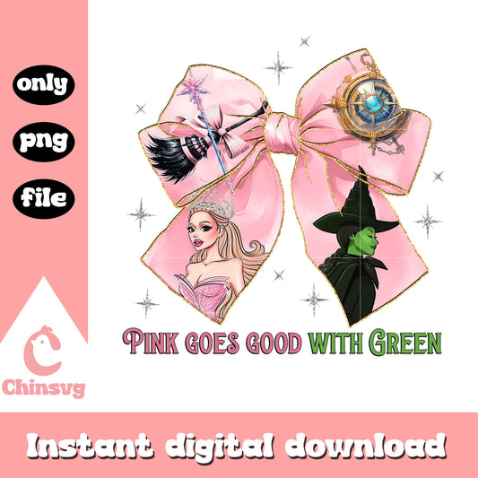 Wicked ribbon design pink goes good with green png, wicked quotes png