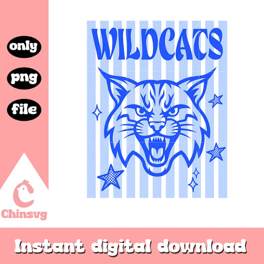 Wildcats blue football stripes png