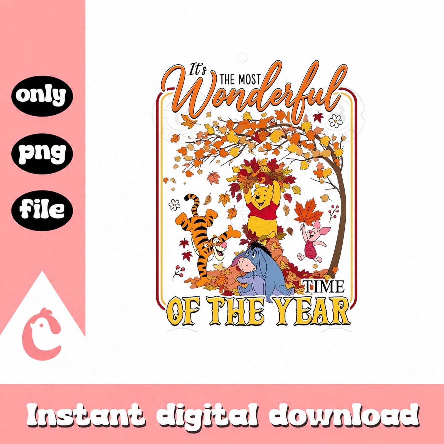 Winnie The Pooh Fall PNG, Autumn Thanksgiving, Disney PNG