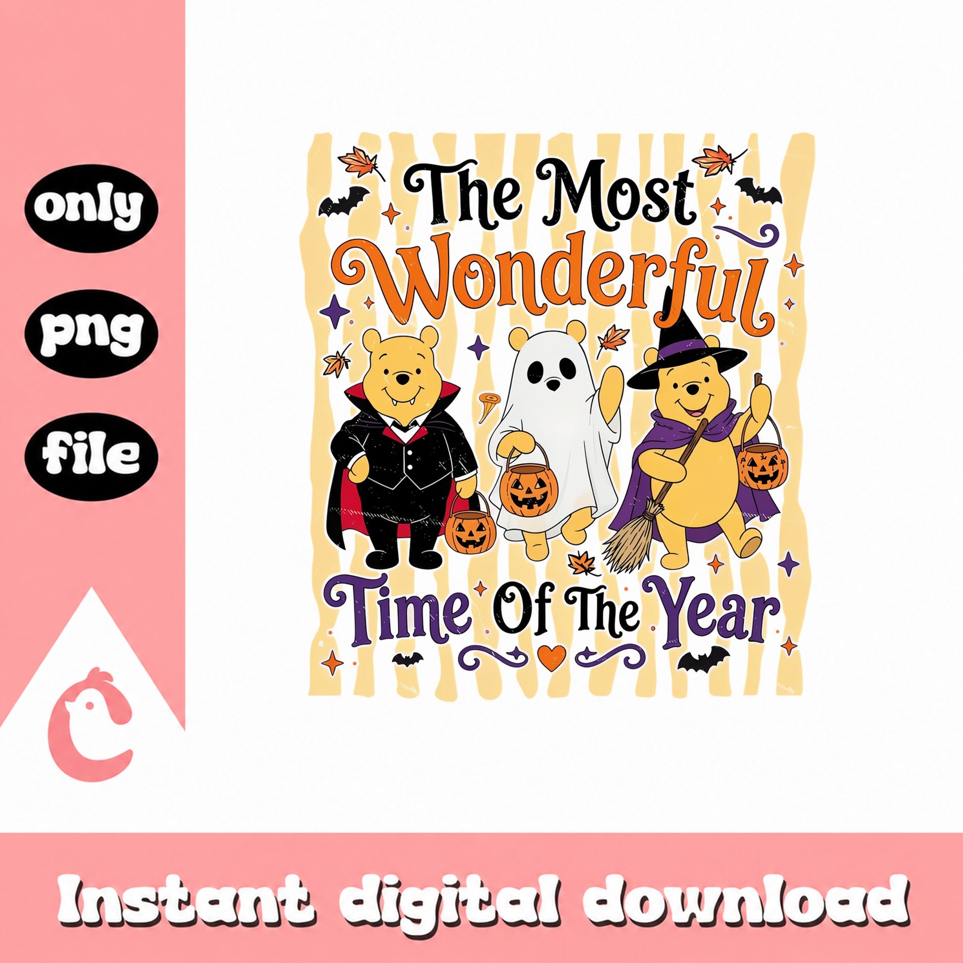 Winnie The Pooh Halloween PNG, Most Wonderful Time, Disney PNG
