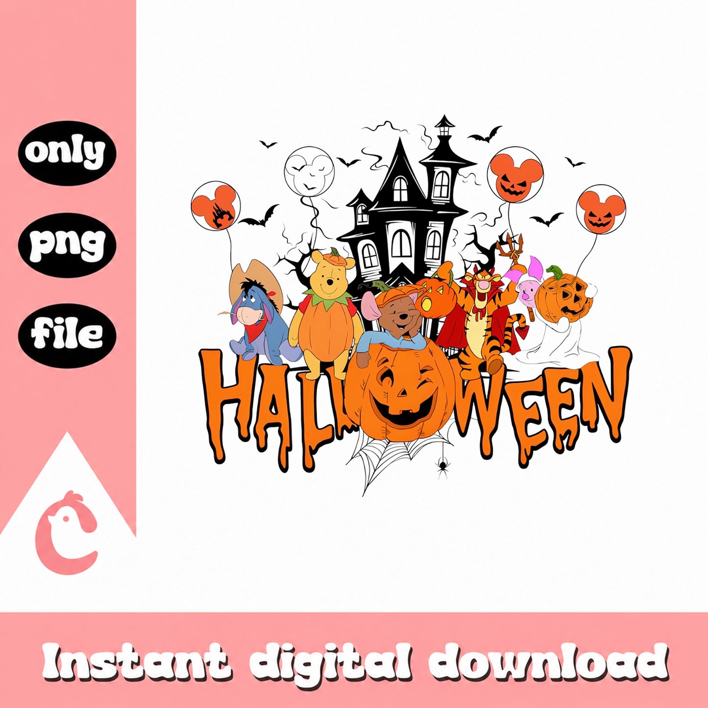 Winnie The Pooh Halloween SVG, Disney Halloween PNG, Spooky SVG