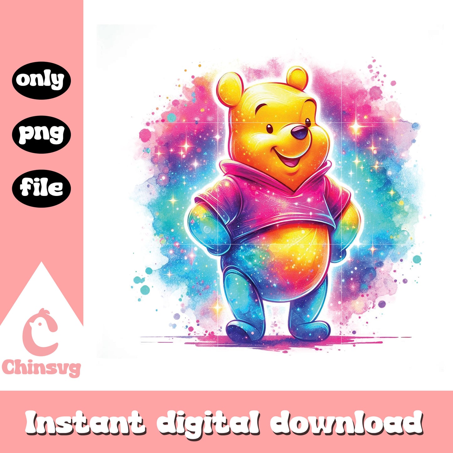 Winnie the pooh character watercolor splash png, pooh cartoon png