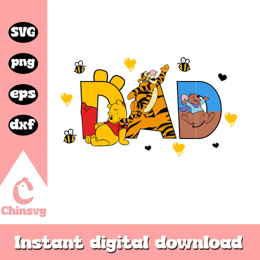 Winnie the pooh dad svg, winnie the pooh svg, disney svg