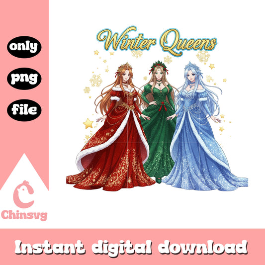 Winter queens christmas day png, christmas vacation cast png