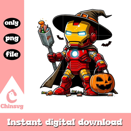 Witch iron man hand candy halloween png, marvel iron man png