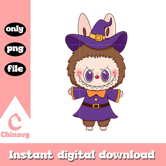 Witch labubu clothes design png, labubu toy png, labubu dolls png