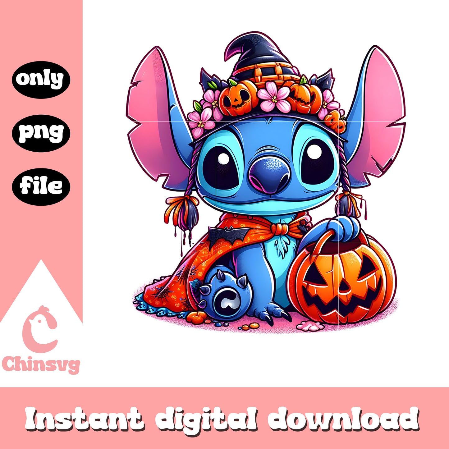Witch stitch hand candy halloween png, halloween stitch png