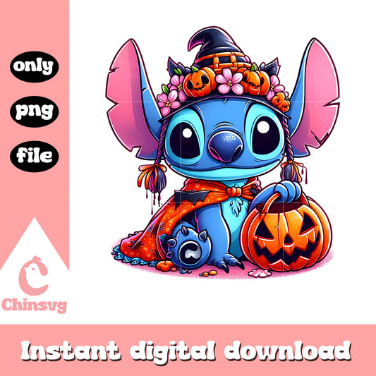 Witch stitch hand candy halloween png, halloween stitch png