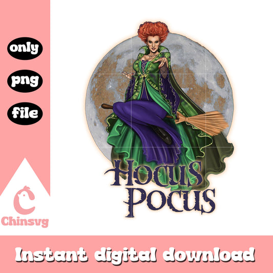 Witch winifred sanderson hocus pocus design png, halloween png