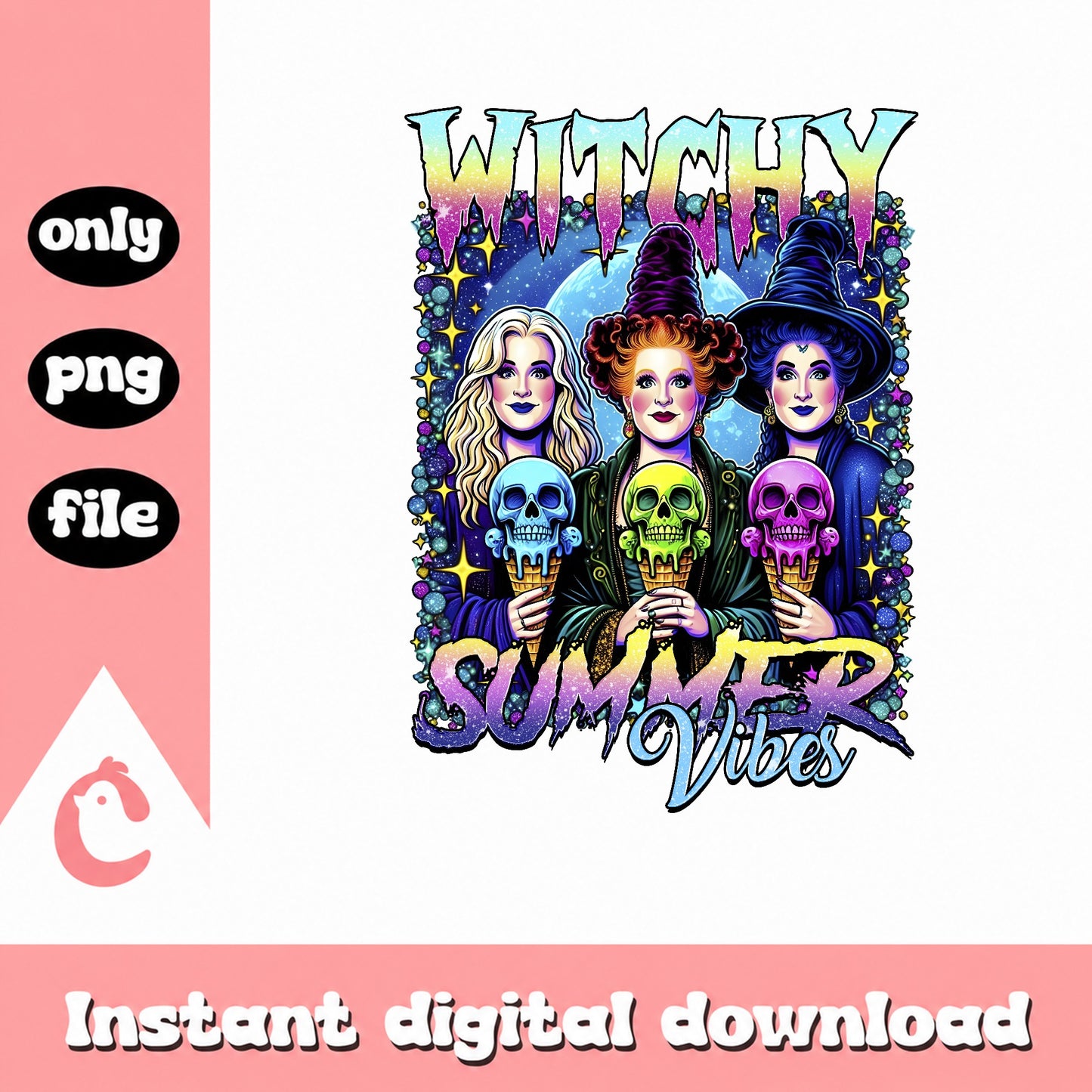 Witchy Summer Vibes PNG, Hocus Pocus Halloween PNG, Witch PNG