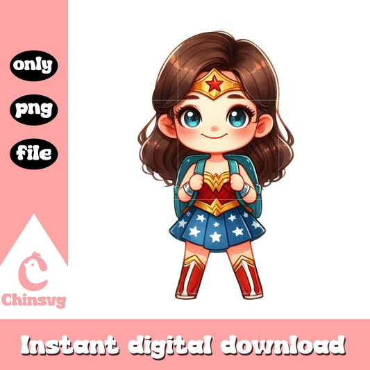 Wonder woman back to school png, superman character png