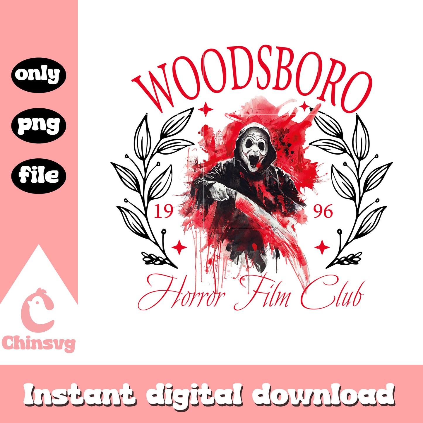 Woodsbovo horror film club png, ghostface png, horror movie png