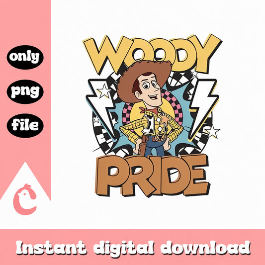 Woody Pride Toy Story PNG, Disney Pixar Clipart, Instant Download PNG