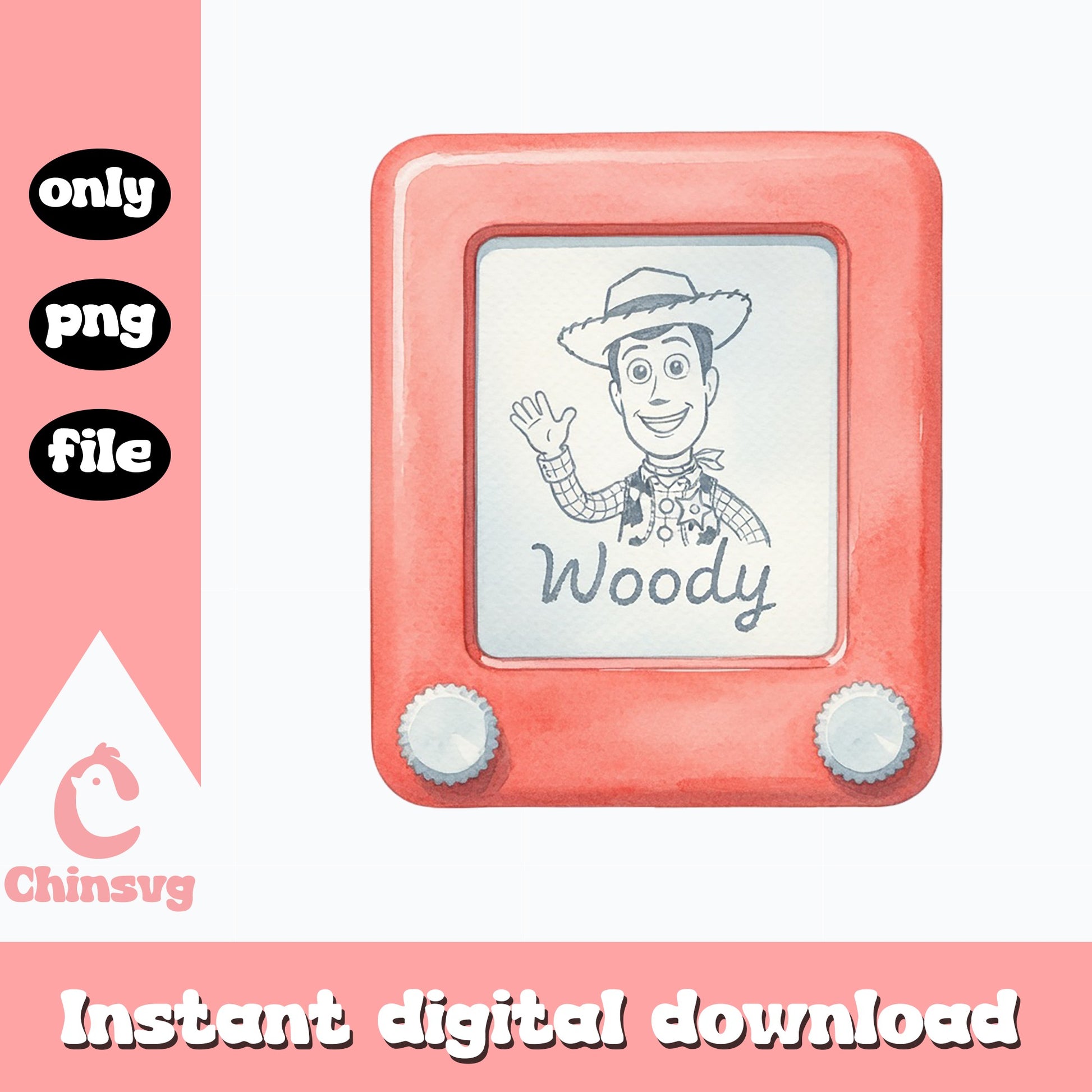 Woody Toy Story Etch A Sketch PNG, Disney Pixar PNG, Clipart PNG