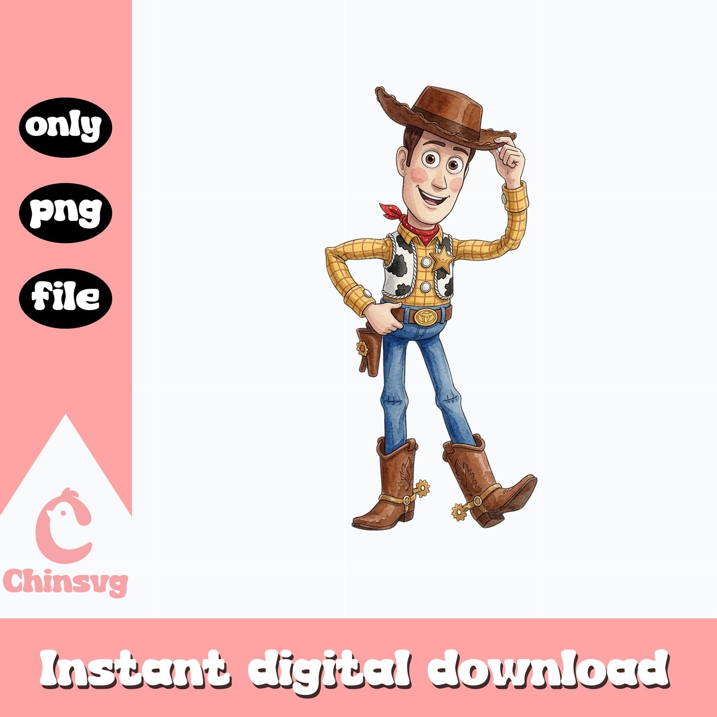 Woody Toy Story PNG, Disney Pixar Cowboy PNG, Toy Story PNG