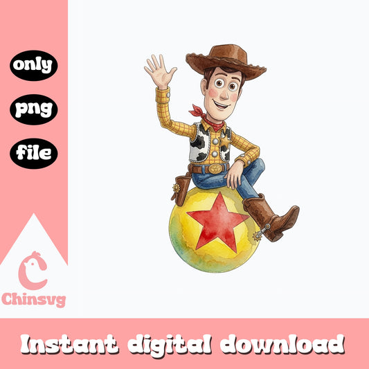 Woody Toy Story Watercolor PNG, Disney Pixar PNG, Toy Story PNG