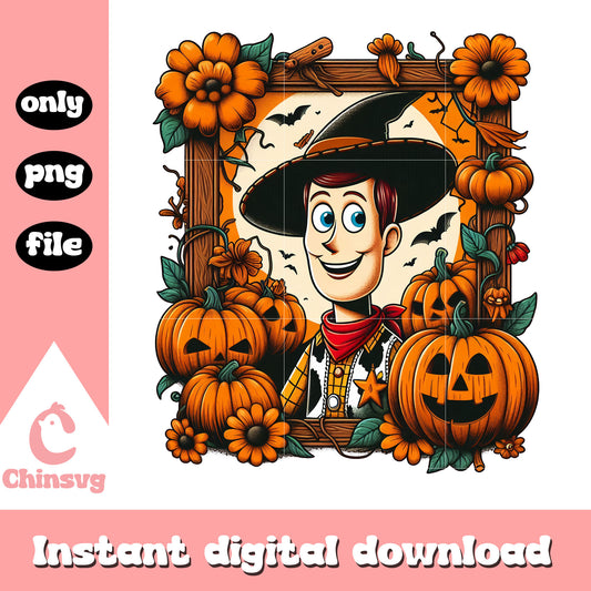 Woody character pumpkin picture png, toy story characters png