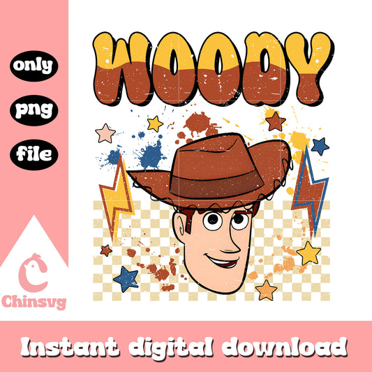 Woody toy story face retro png, Woody toy story png, woody cowboy png