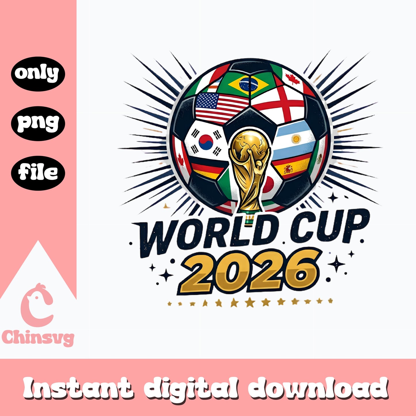 World Cup 2026 PNG, Soccer Ball Countries Flag PNG, Football PNG
