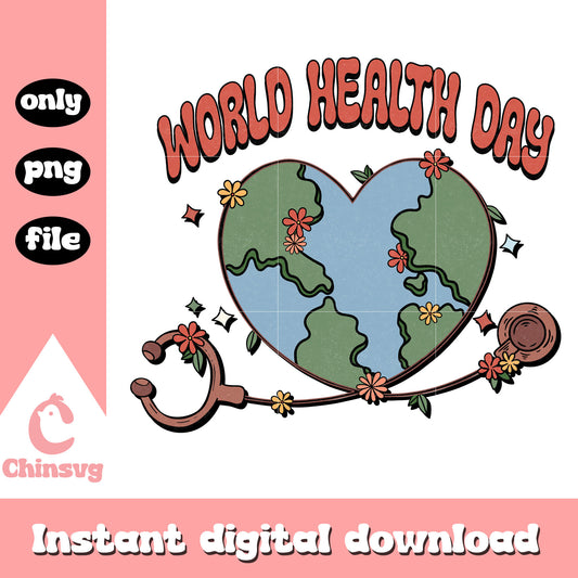 World health day heart earth png, when is earth day png
