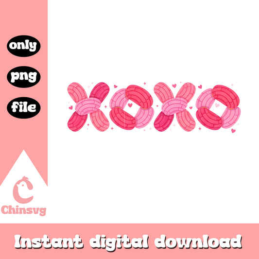 Xoxo costom conchas valentine png, valentines design png