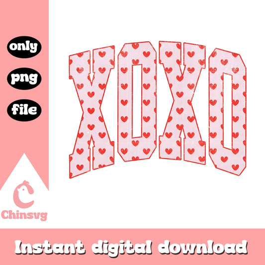 Xoxo heart logo design png, xoxo valentines day​ png, valentine hearts​ png