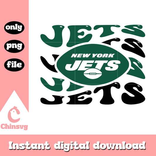 Yets nfl team logo design png, New York Jets football png