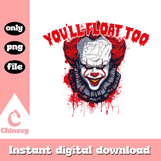 You'll float to pennywise png, pennywise png, horror characters png