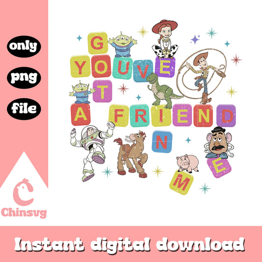 You've got a friend in me png, toy story character png, friend png