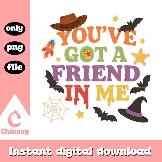 You've got a friend in me quote png, halloween day png