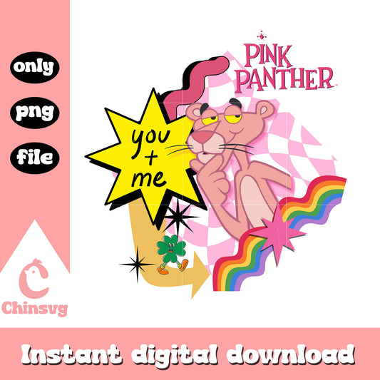 You and me pink panther cartoon png, pink panther and pals png