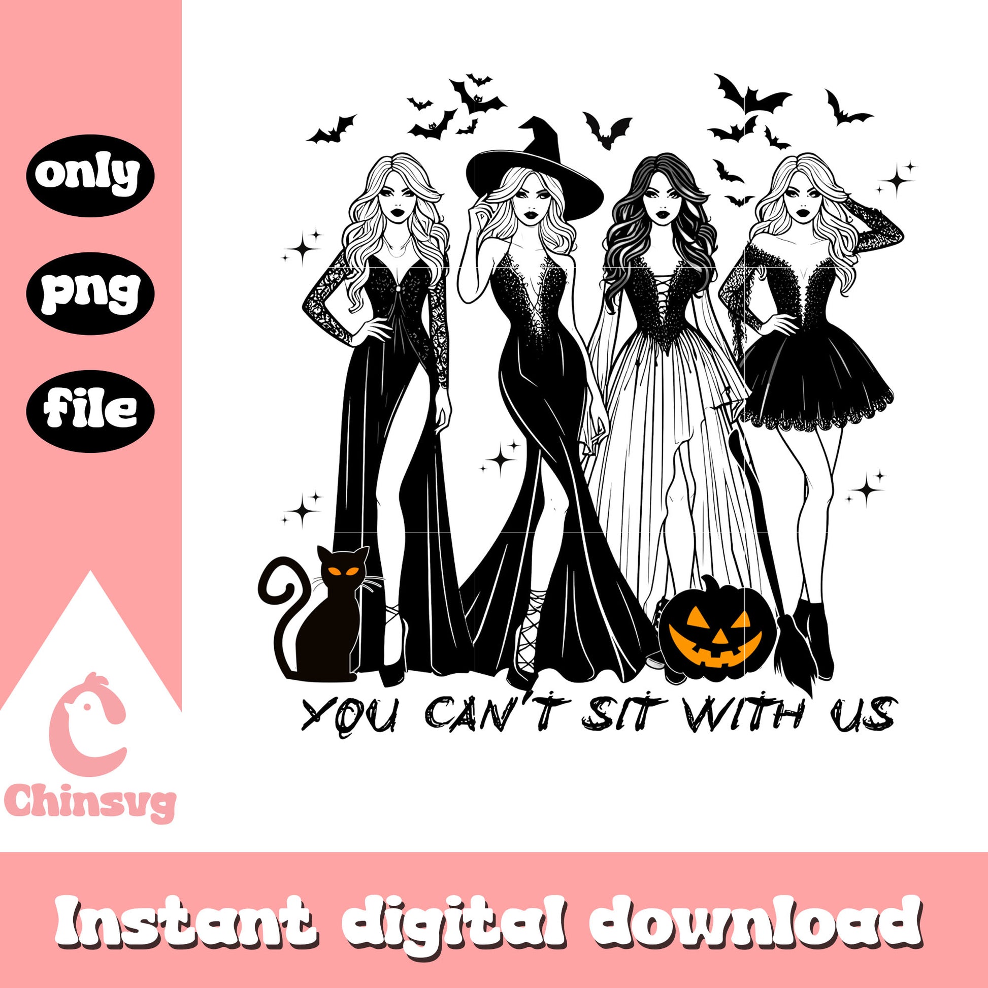 You can't sit witch us png, the witches png, halloween characters png