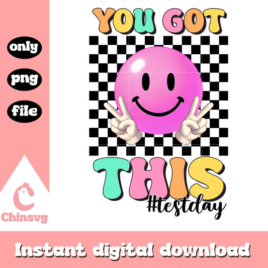 You got this test day png, smiley emoji png, font design png