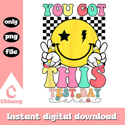 You got this test day smile emoji png, funny emoji png