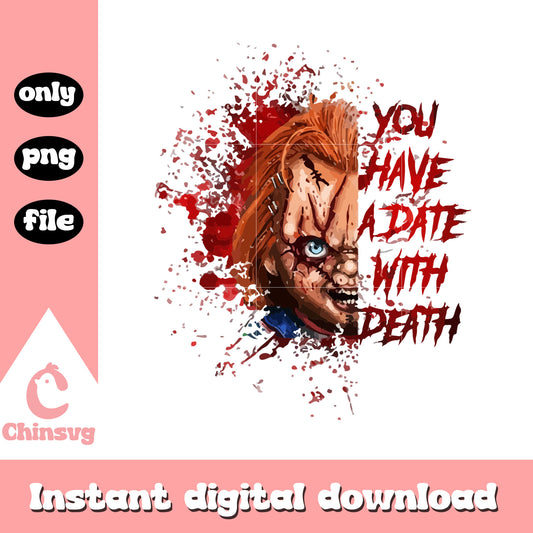 You have a date with death chucky png, chucky child's play png