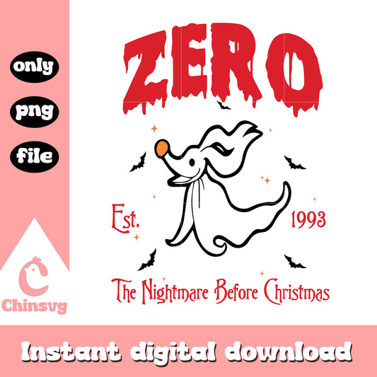 Zero est 1993 night before christmas png, zero halloween png 