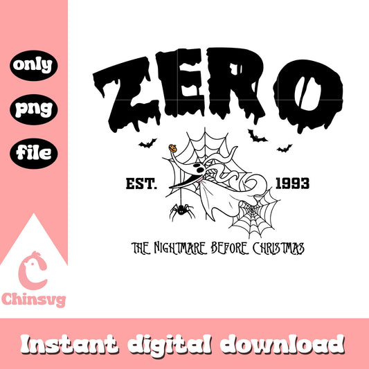Zero est 1993 nightmare design png, zero night before christmas png