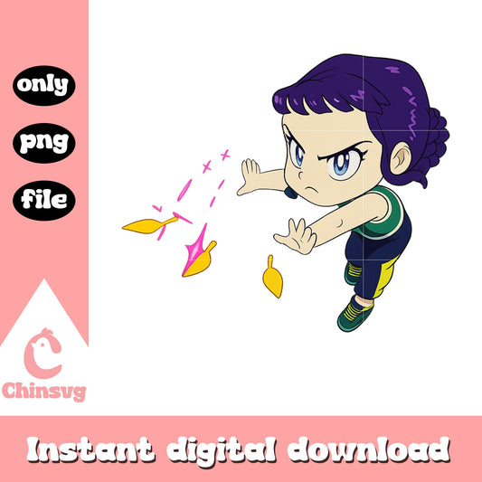 Zoey at hunter type png, huntrix zoey png, zoey character png