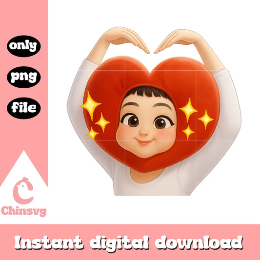 Zoey hunters love design png, zoey png, huntrix movie png