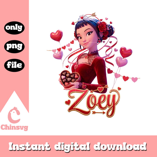 Zoey love chocolate valentine png, hunter valentine band​ png