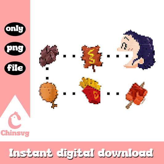 Zoey snacks pacman design png, zoey kpop demon hunters png
