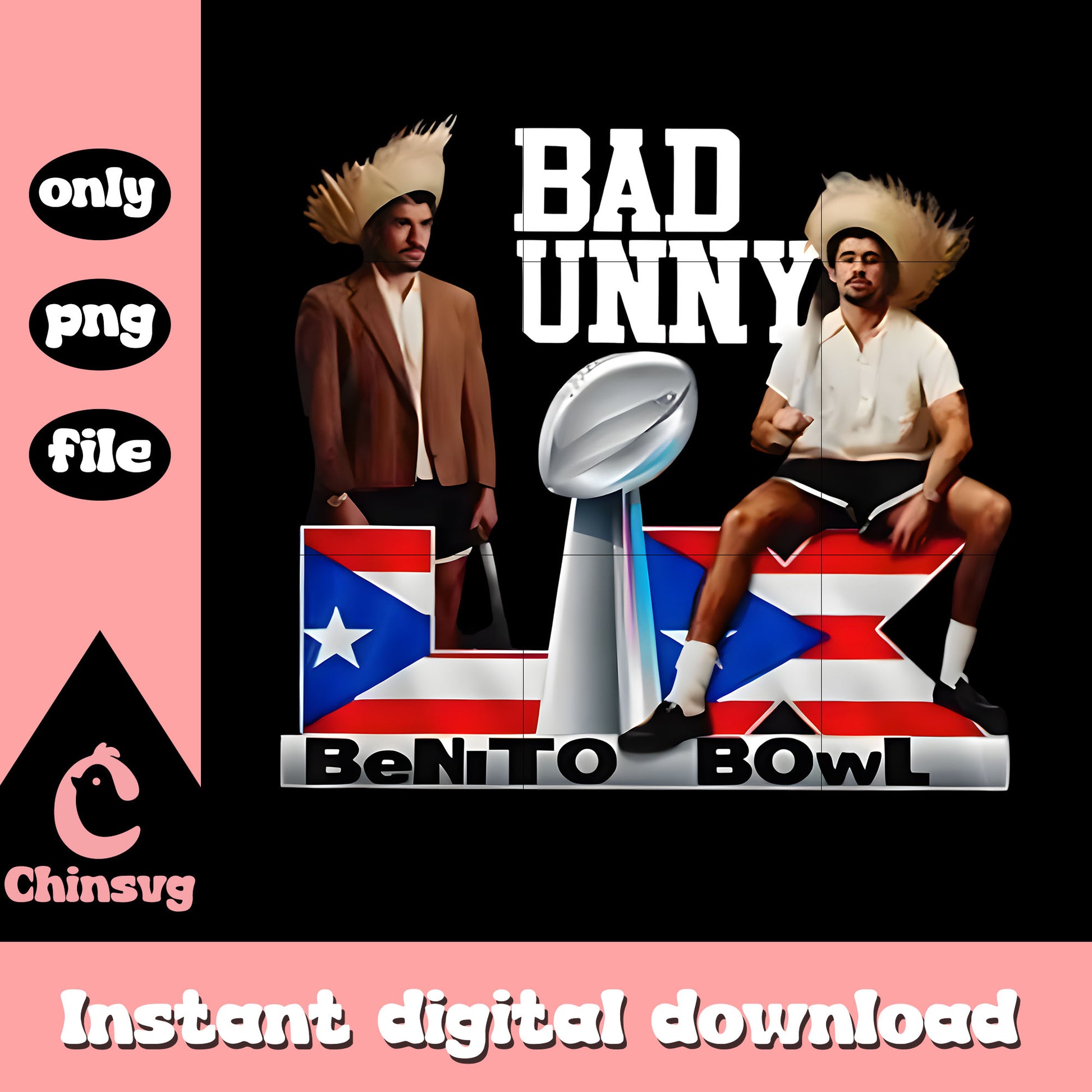 bad bunny benito bowl png, america flag png, super bowl png
