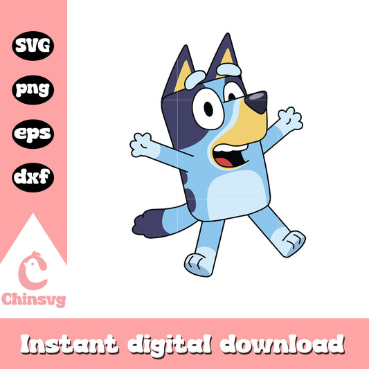 bluey christine heller svg, bluey body svg, bluey dog svg