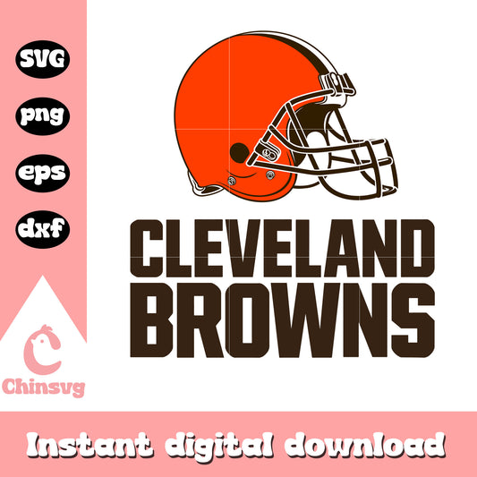 cleveland browns nfl helmet font svg, cleveland browns logo helmet svg
