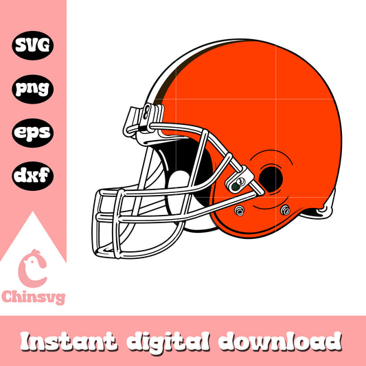 cleveland browns nfl team helmet design svg, cleveland browns helmet svg