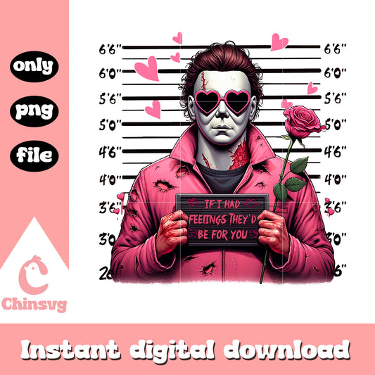 criminal michael myers be mine valentine png, michael myers valentine​ png