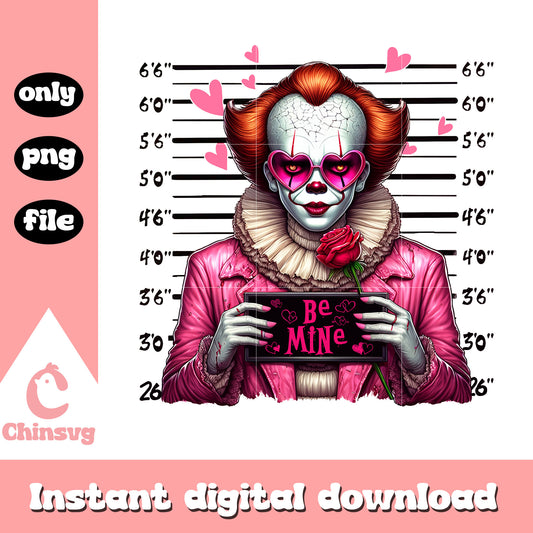criminal pennywise be mine valentine png, horror valentines​ png
