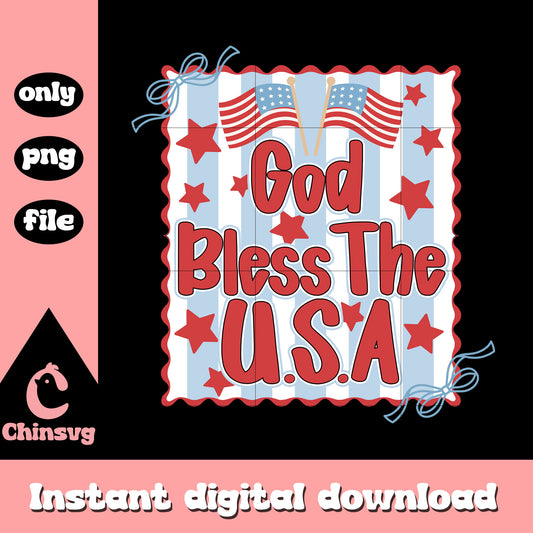god bless the usa design png, happy independence day​ png