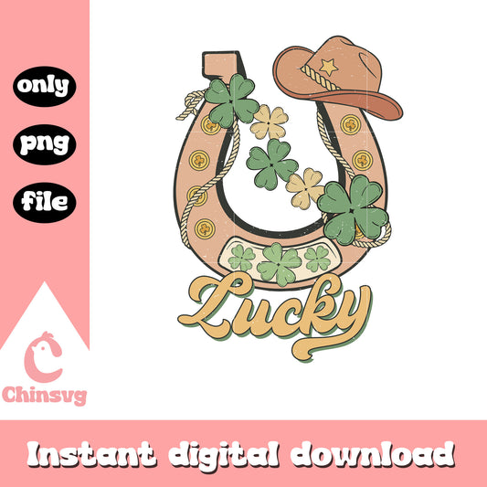 horseshoe lucky patrick design png, st patrick's day parade png