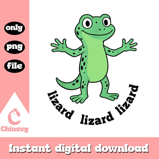 lizard lizard lizard funny name design png, dancing lizard meme​ png